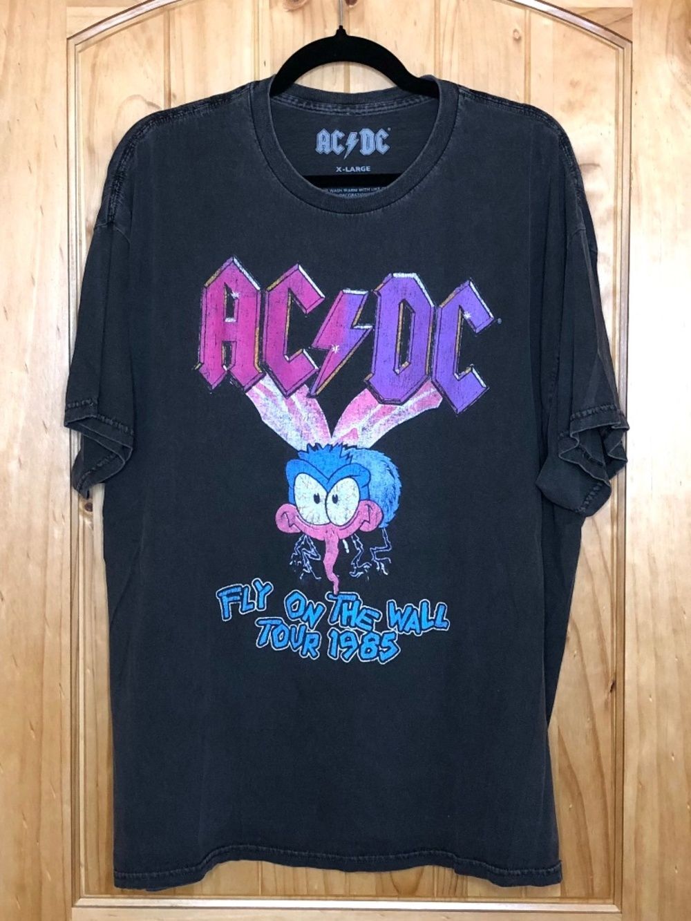 AC/DC Concert Tee Dark Grey 1985 Size XL